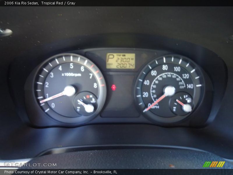 Tropical Red / Gray 2006 Kia Rio Sedan