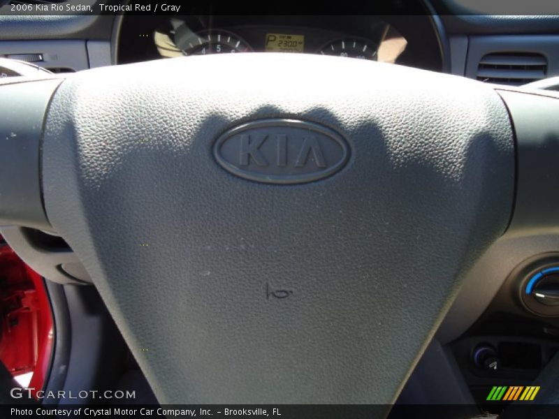 Tropical Red / Gray 2006 Kia Rio Sedan