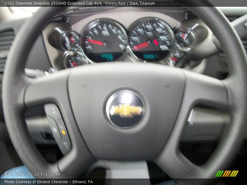 Victory Red / Dark Titanium 2011 Chevrolet Silverado 2500HD Extended Cab 4x4