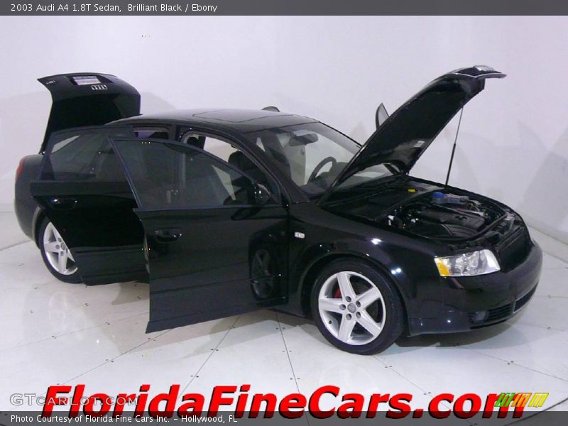 Brilliant Black / Ebony 2003 Audi A4 1.8T Sedan