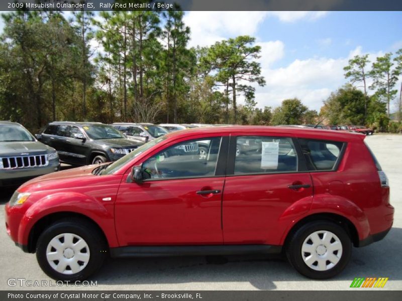 Rally Red Metallic / Beige 2009 Mitsubishi Outlander ES