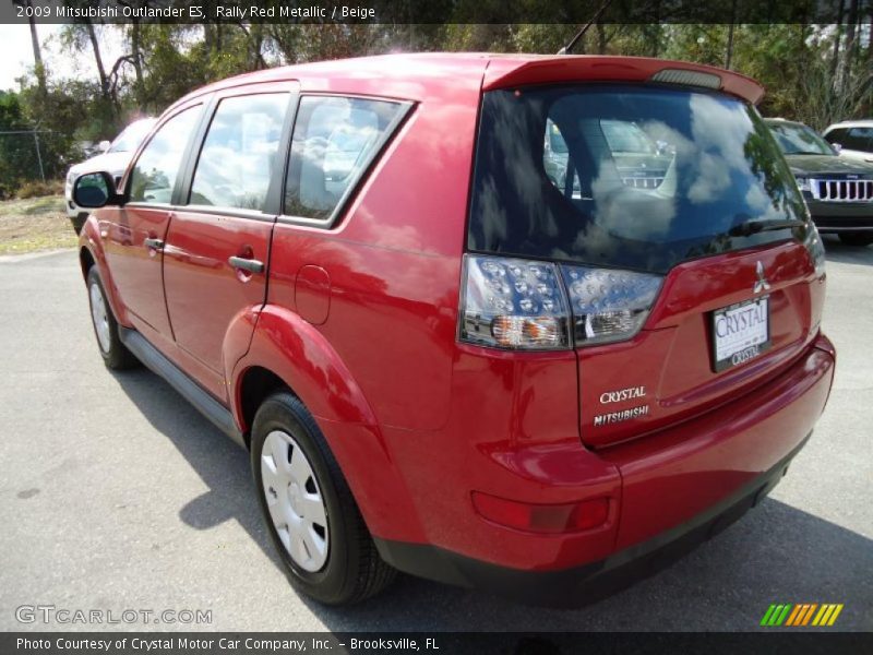 Rally Red Metallic / Beige 2009 Mitsubishi Outlander ES