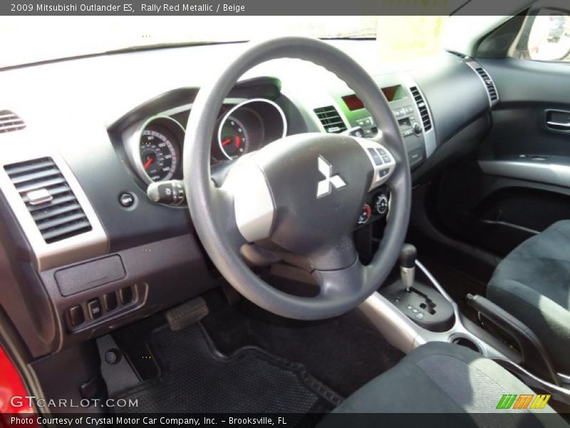 Rally Red Metallic / Beige 2009 Mitsubishi Outlander ES