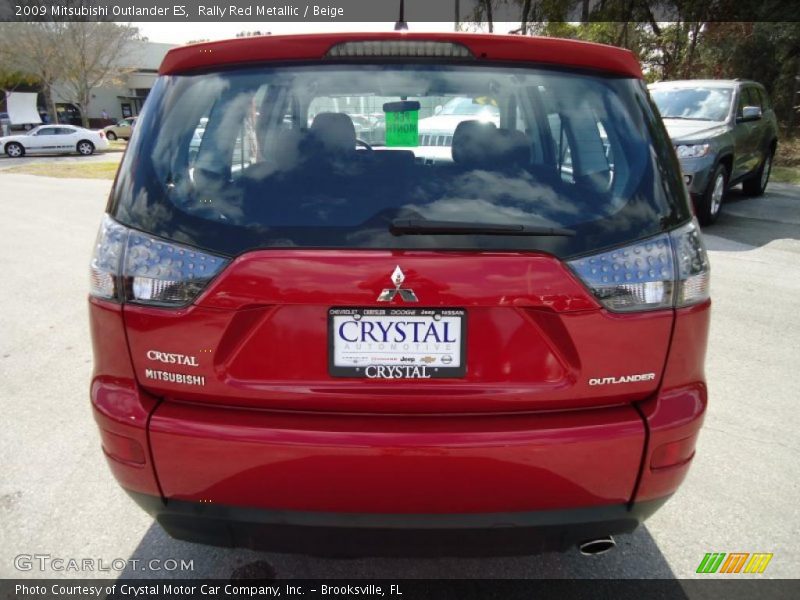 Rally Red Metallic / Beige 2009 Mitsubishi Outlander ES