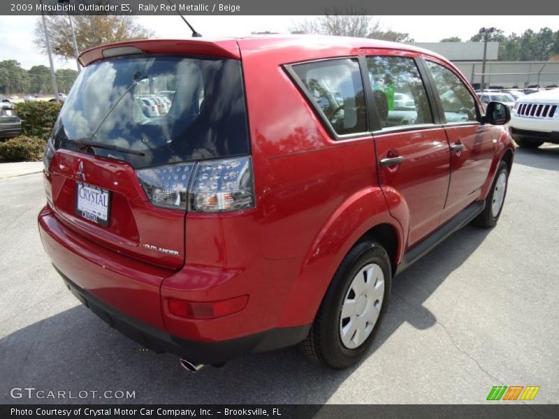 Rally Red Metallic / Beige 2009 Mitsubishi Outlander ES