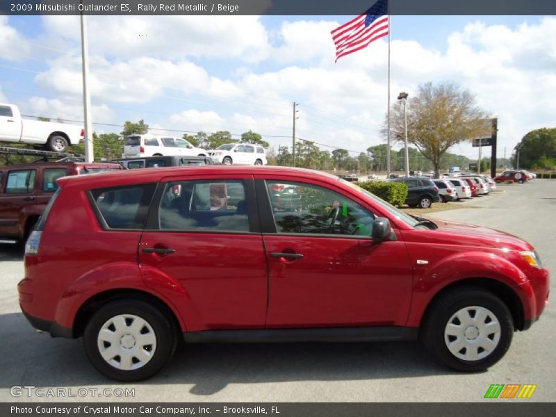 Rally Red Metallic / Beige 2009 Mitsubishi Outlander ES