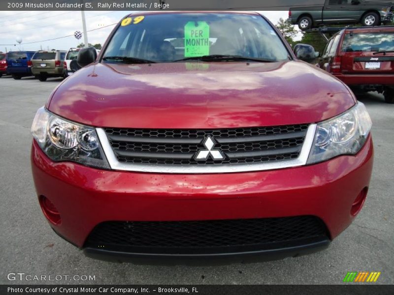 Rally Red Metallic / Beige 2009 Mitsubishi Outlander ES