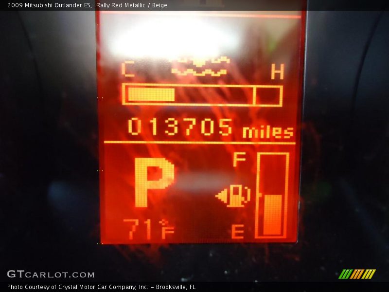 Rally Red Metallic / Beige 2009 Mitsubishi Outlander ES