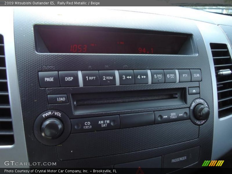 Rally Red Metallic / Beige 2009 Mitsubishi Outlander ES