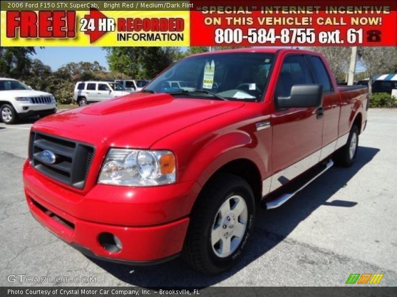 Bright Red / Medium/Dark Flint 2006 Ford F150 STX SuperCab