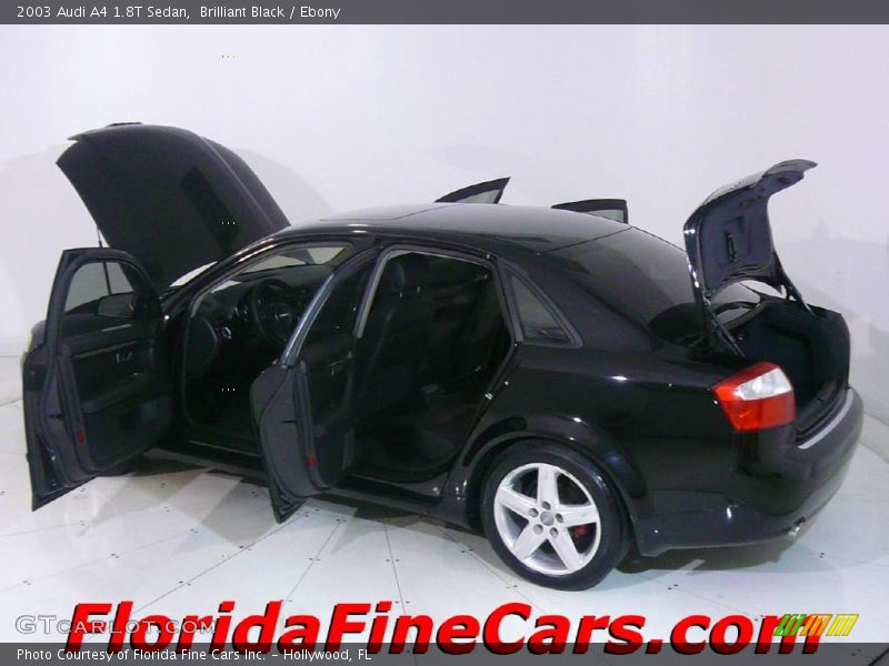 Brilliant Black / Ebony 2003 Audi A4 1.8T Sedan