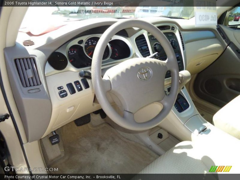  2006 Highlander I4 Ivory Beige Interior