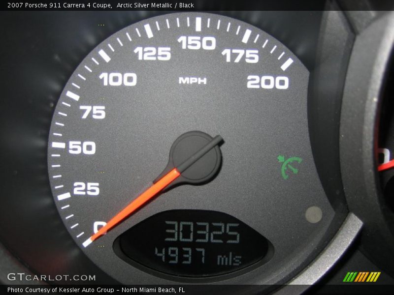 Arctic Silver Metallic / Black 2007 Porsche 911 Carrera 4 Coupe