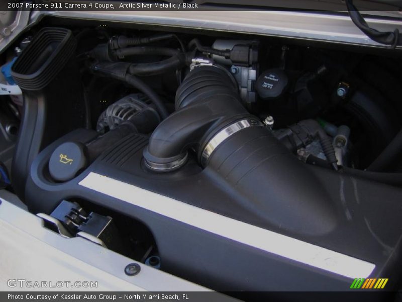 Arctic Silver Metallic / Black 2007 Porsche 911 Carrera 4 Coupe