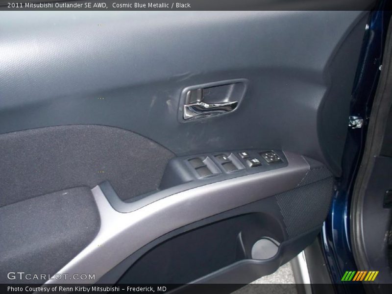 Cosmic Blue Metallic / Black 2011 Mitsubishi Outlander SE AWD