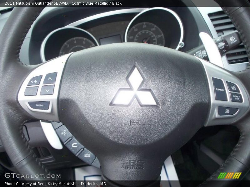 Cosmic Blue Metallic / Black 2011 Mitsubishi Outlander SE AWD