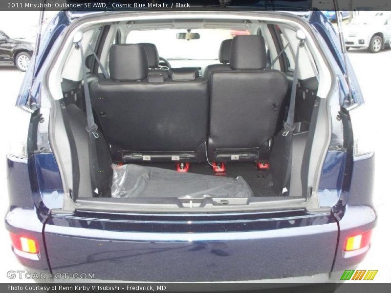 Cosmic Blue Metallic / Black 2011 Mitsubishi Outlander SE AWD