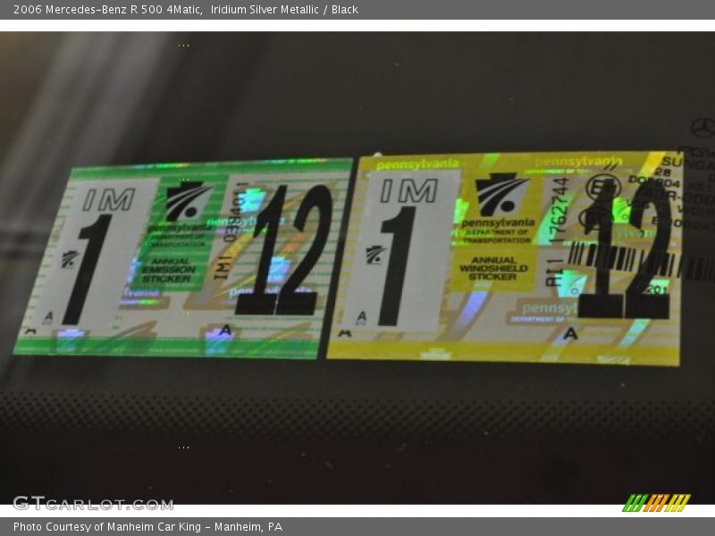 Iridium Silver Metallic / Black 2006 Mercedes-Benz R 500 4Matic