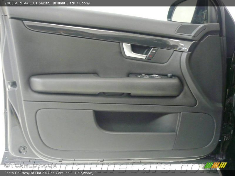Brilliant Black / Ebony 2003 Audi A4 1.8T Sedan