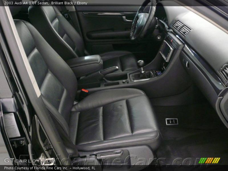 Brilliant Black / Ebony 2003 Audi A4 1.8T Sedan