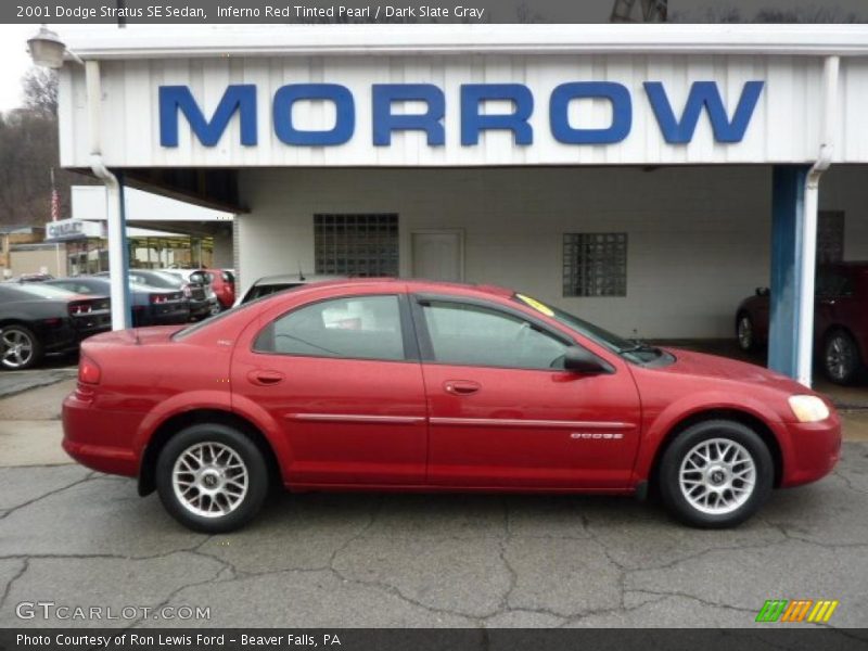 Inferno Red Tinted Pearl / Dark Slate Gray 2001 Dodge Stratus SE Sedan