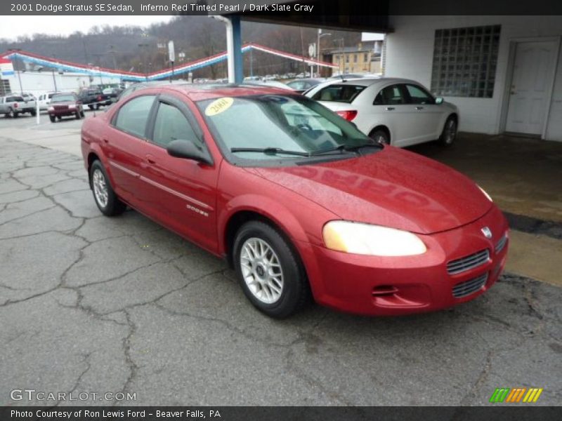 Inferno Red Tinted Pearl / Dark Slate Gray 2001 Dodge Stratus SE Sedan