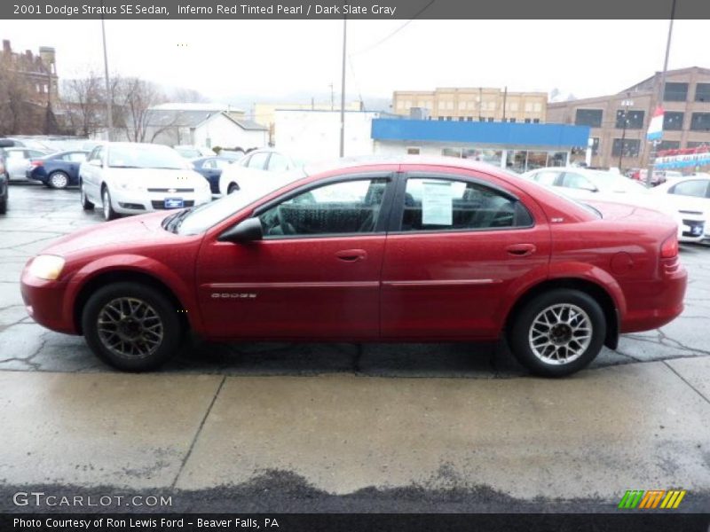 Inferno Red Tinted Pearl / Dark Slate Gray 2001 Dodge Stratus SE Sedan