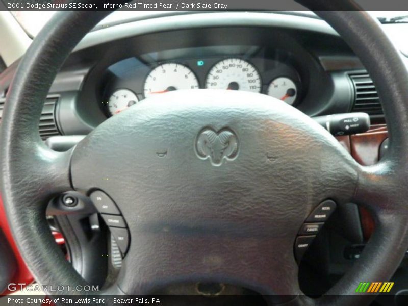 Inferno Red Tinted Pearl / Dark Slate Gray 2001 Dodge Stratus SE Sedan