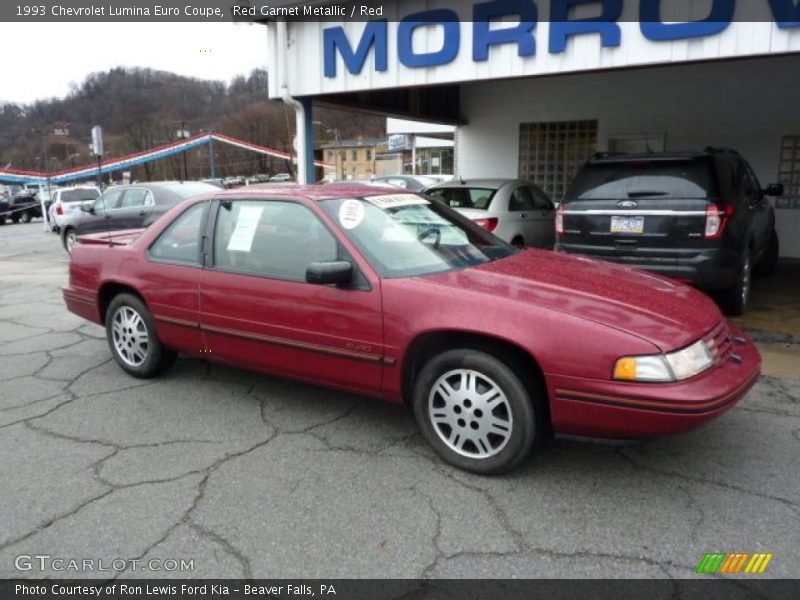 Red Garnet Metallic / Red 1993 Chevrolet Lumina Euro Coupe