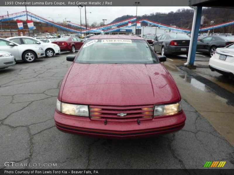 Red Garnet Metallic / Red 1993 Chevrolet Lumina Euro Coupe