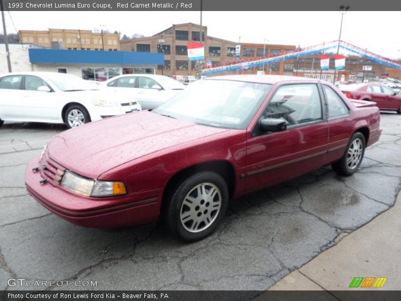 Red Garnet Metallic / Red 1993 Chevrolet Lumina Euro Coupe