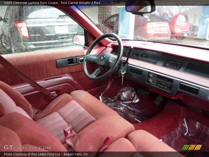 Red Garnet Metallic / Red 1993 Chevrolet Lumina Euro Coupe