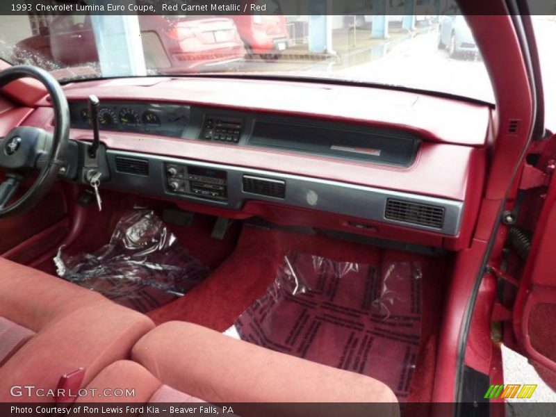 Red Garnet Metallic / Red 1993 Chevrolet Lumina Euro Coupe