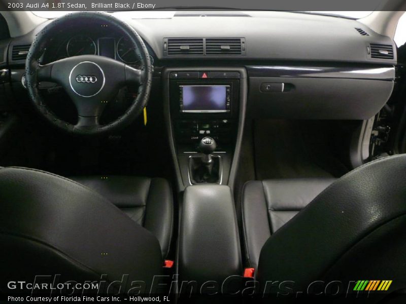 Brilliant Black / Ebony 2003 Audi A4 1.8T Sedan