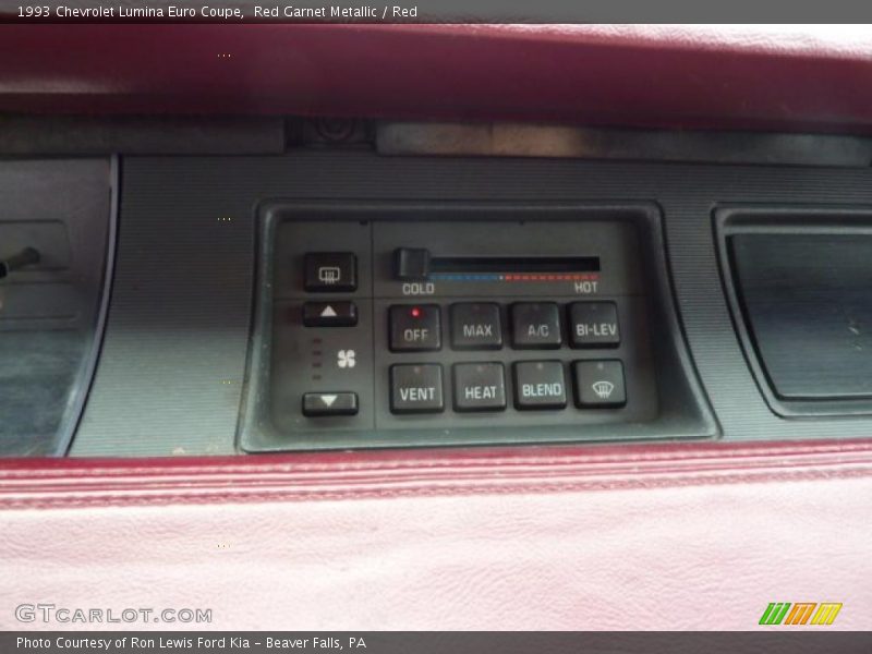 Controls of 1993 Lumina Euro Coupe