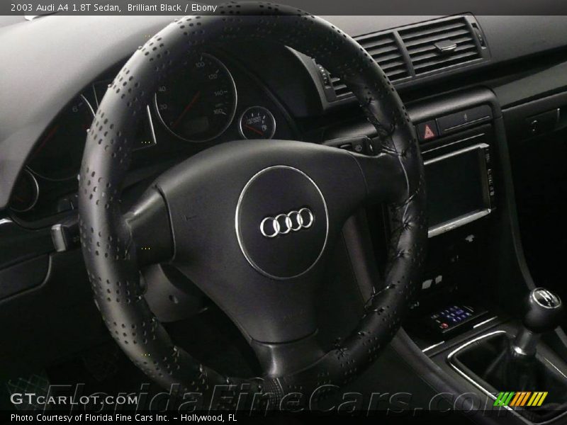 Brilliant Black / Ebony 2003 Audi A4 1.8T Sedan