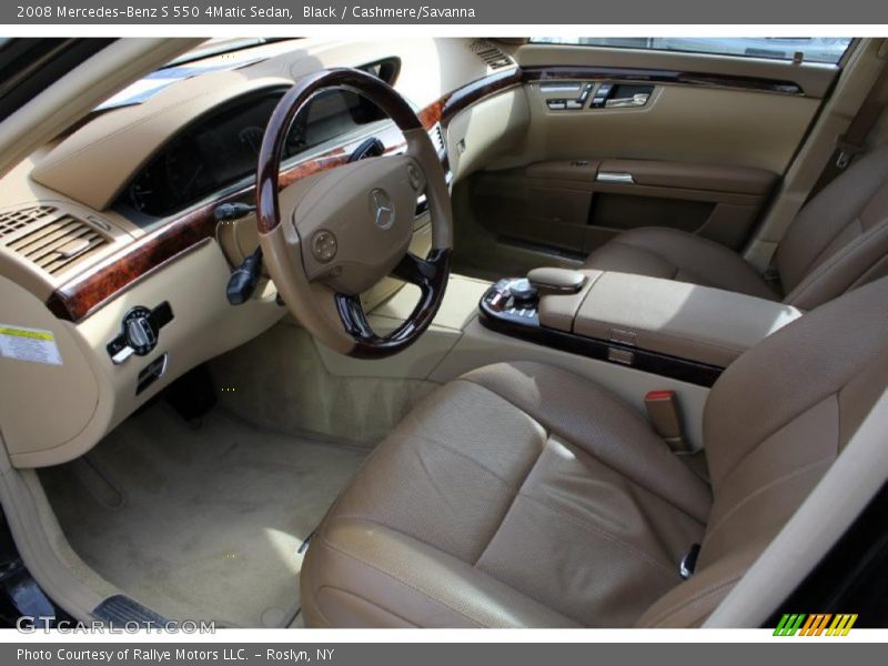 Black / Cashmere/Savanna 2008 Mercedes-Benz S 550 4Matic Sedan