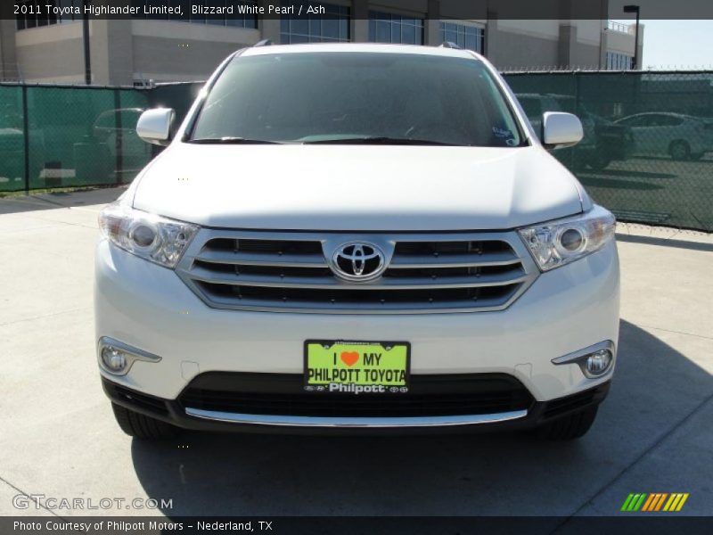 Blizzard White Pearl / Ash 2011 Toyota Highlander Limited