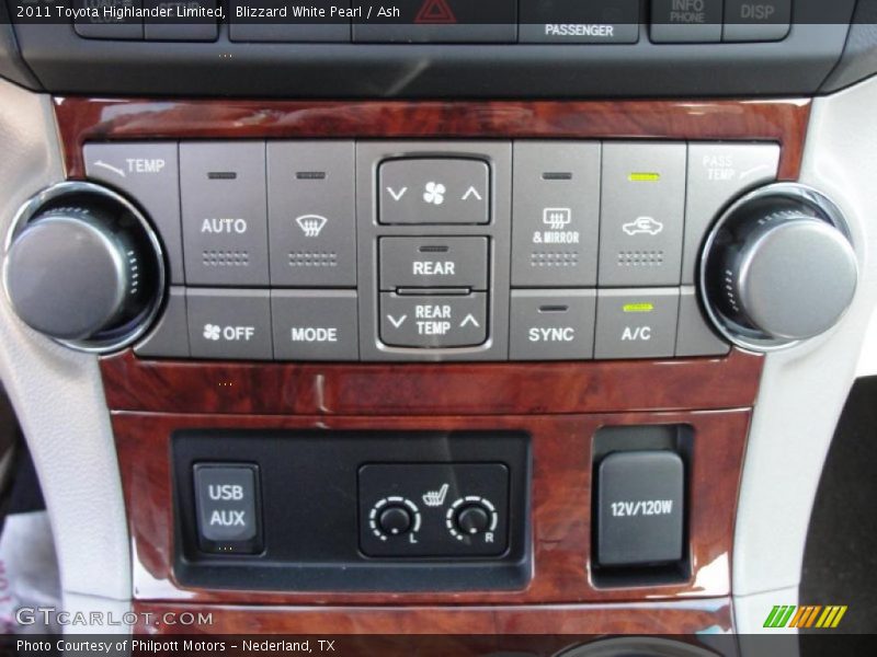 Blizzard White Pearl / Ash 2011 Toyota Highlander Limited