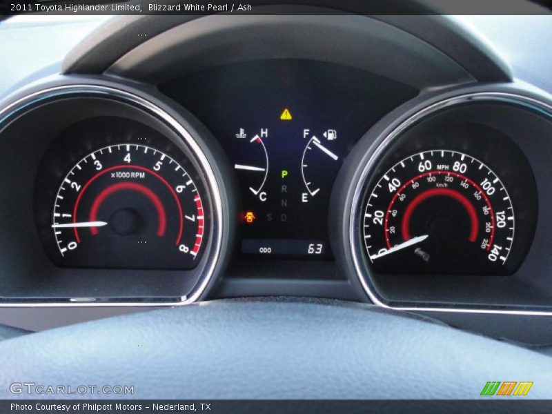 Blizzard White Pearl / Ash 2011 Toyota Highlander Limited