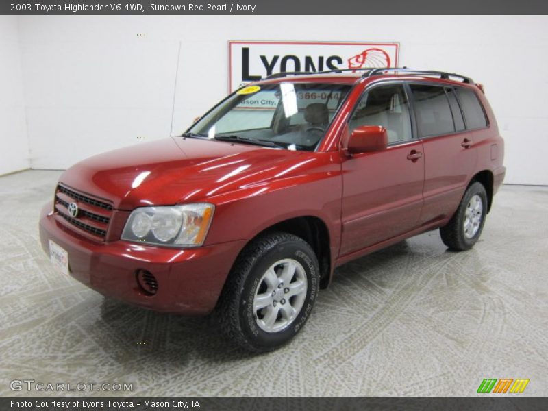 Sundown Red Pearl / Ivory 2003 Toyota Highlander V6 4WD