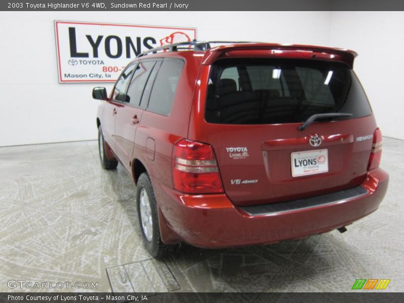 Sundown Red Pearl / Ivory 2003 Toyota Highlander V6 4WD