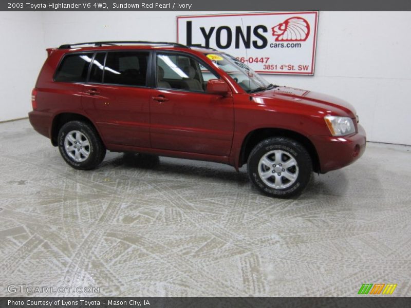 Sundown Red Pearl / Ivory 2003 Toyota Highlander V6 4WD