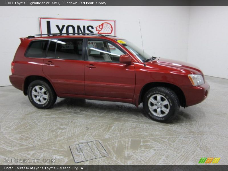 Sundown Red Pearl / Ivory 2003 Toyota Highlander V6 4WD