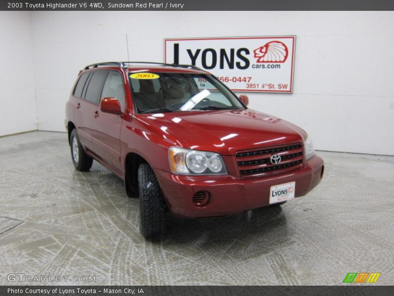 Sundown Red Pearl / Ivory 2003 Toyota Highlander V6 4WD