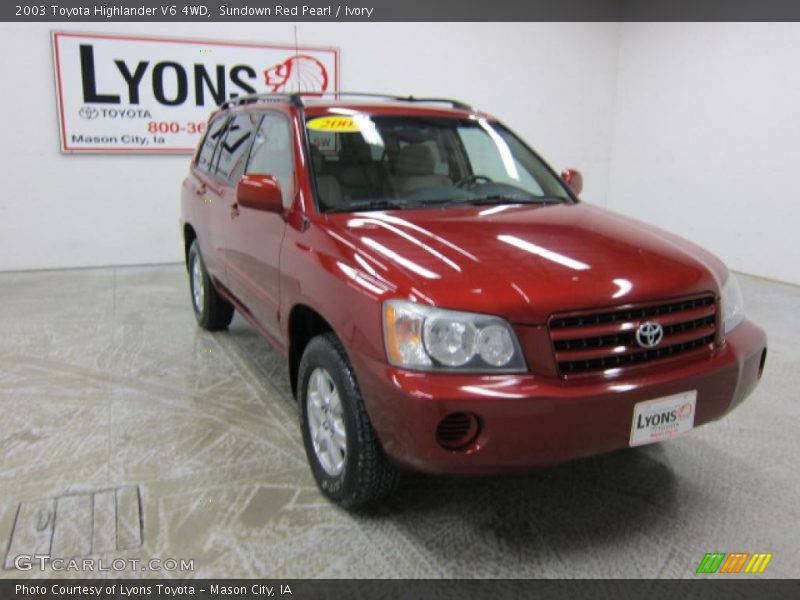 Sundown Red Pearl / Ivory 2003 Toyota Highlander V6 4WD