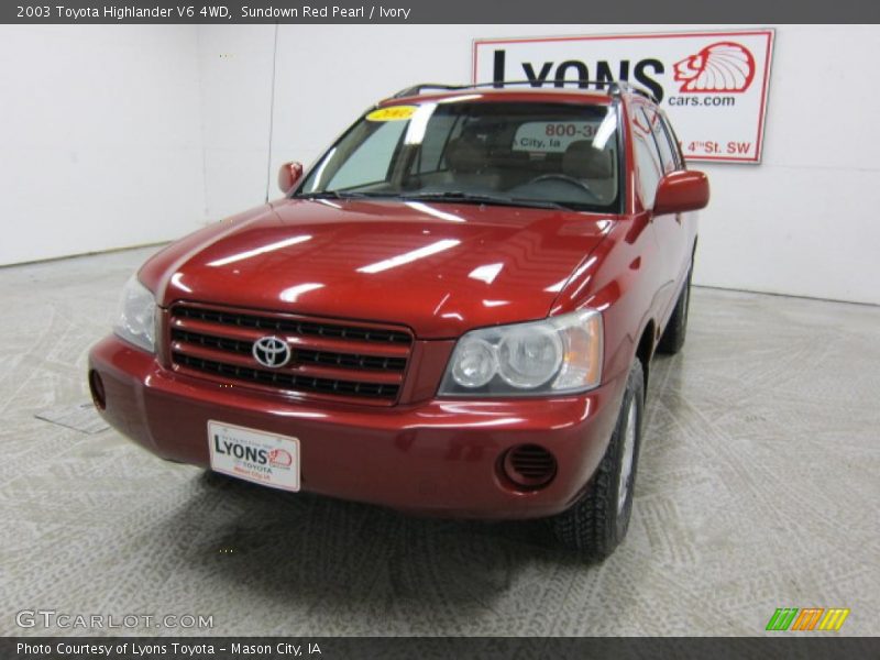 Sundown Red Pearl / Ivory 2003 Toyota Highlander V6 4WD