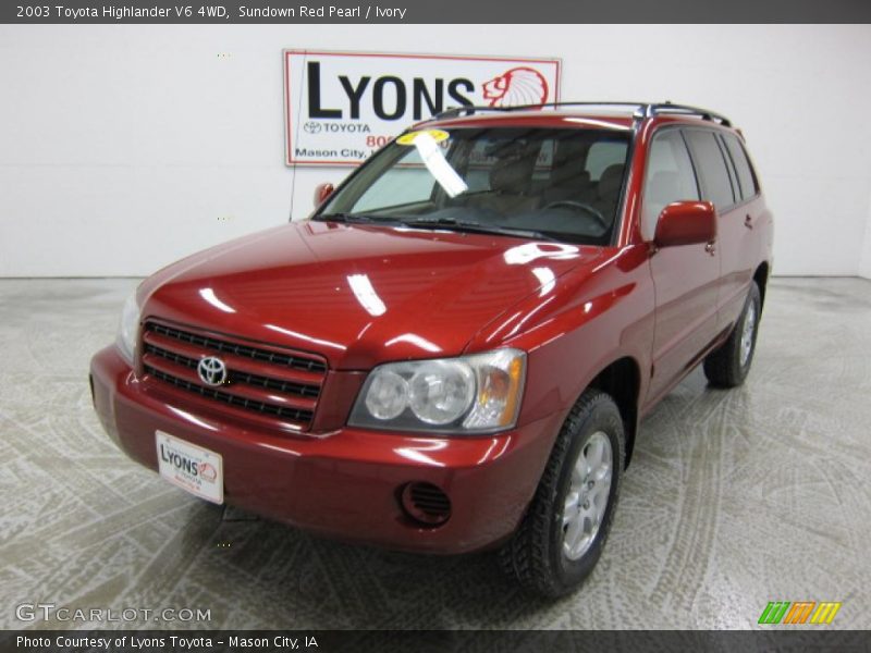 Sundown Red Pearl / Ivory 2003 Toyota Highlander V6 4WD