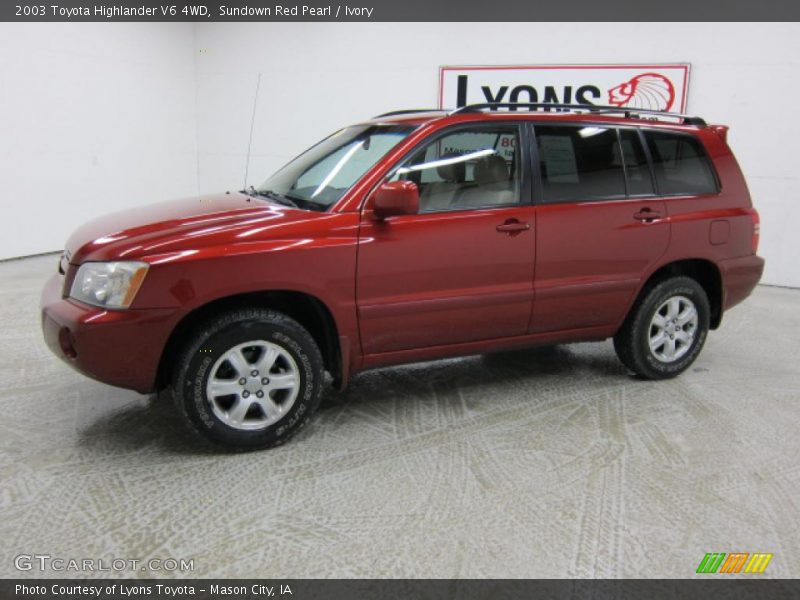 Sundown Red Pearl / Ivory 2003 Toyota Highlander V6 4WD