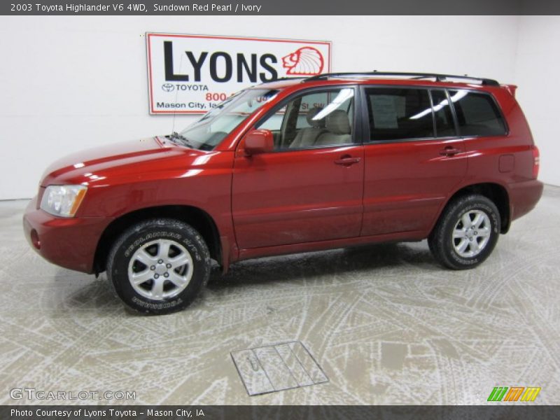 Sundown Red Pearl / Ivory 2003 Toyota Highlander V6 4WD